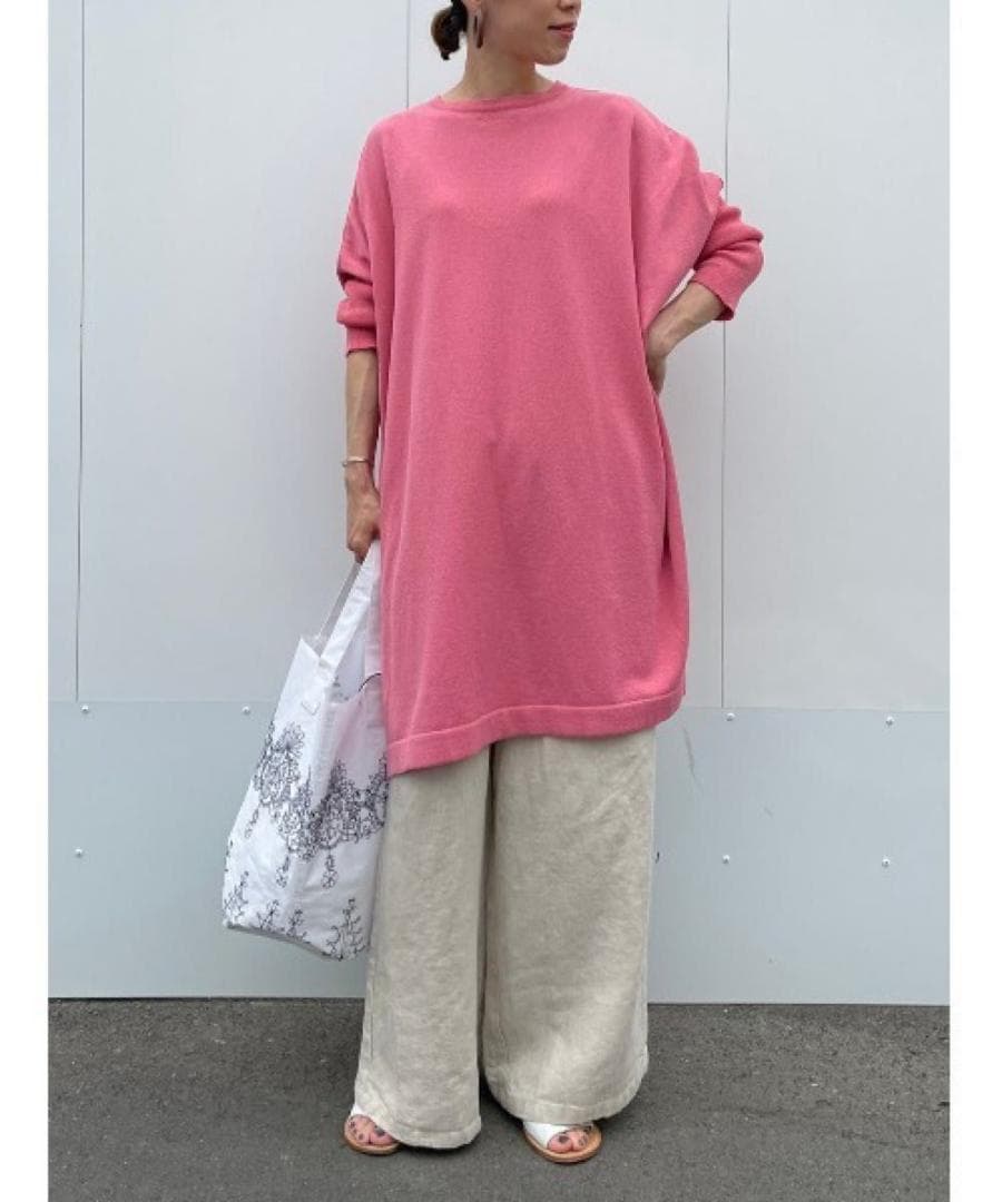 BEARDSLEY ギマBIGニット　ピンク　ビアズリー　洗える　長袖　ゆったり