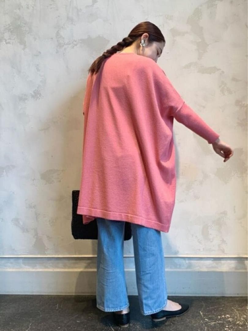 BEARDSLEY ギマBIGニット　ピンク　ビアズリー　洗える　長袖　ゆったり