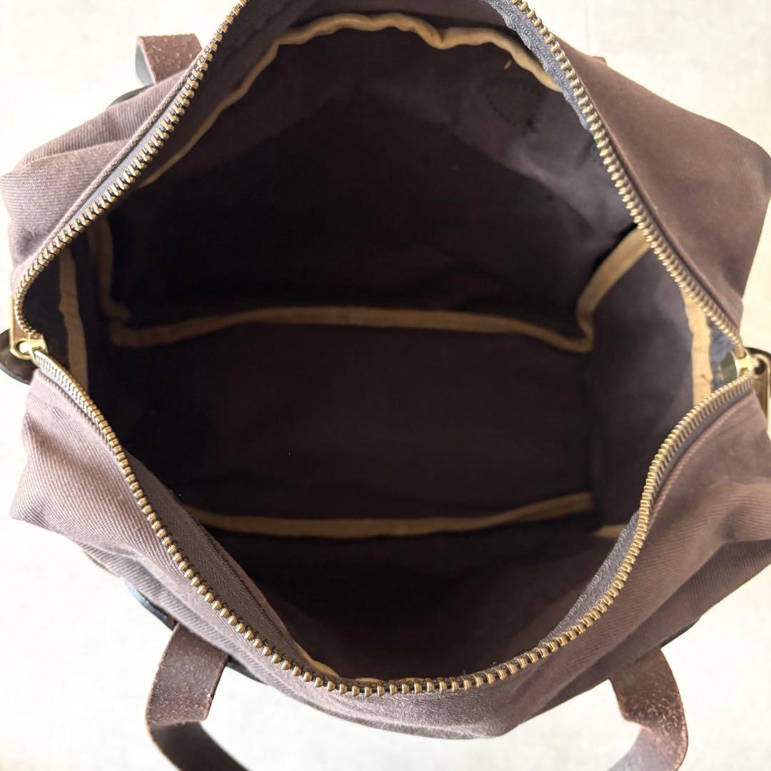 廃盤色 フィルソン ジッパー トートバッグ ブラウン USA製 肩掛け A4収納