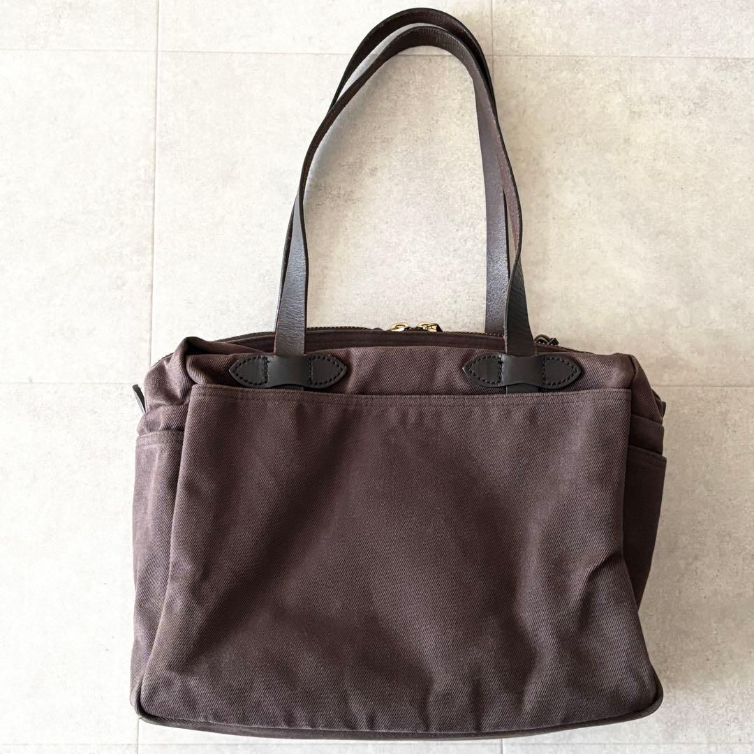 廃盤色 フィルソン ジッパー トートバッグ ブラウン USA製 肩掛け A4収納