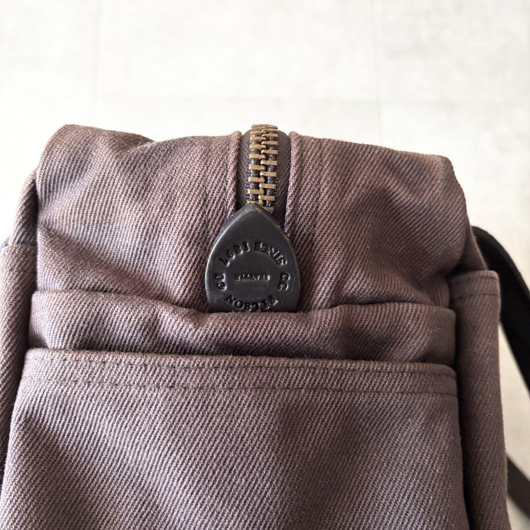 廃盤色 フィルソン ジッパー トートバッグ ブラウン USA製 肩掛け A4収納