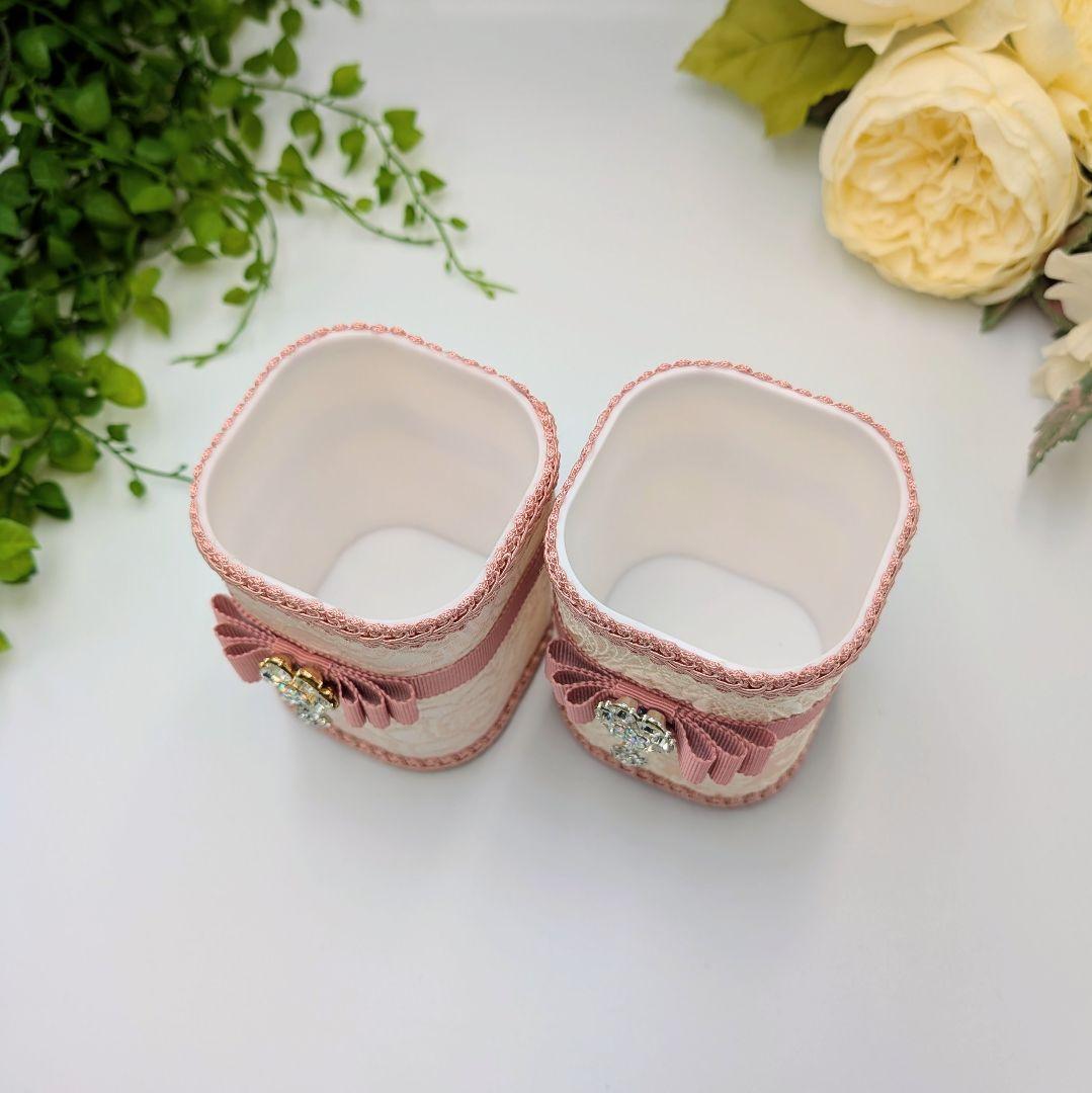 mimi様 オーダー品 収納ボックス小 アイボリー、 ペンスタンド2点 ピンク