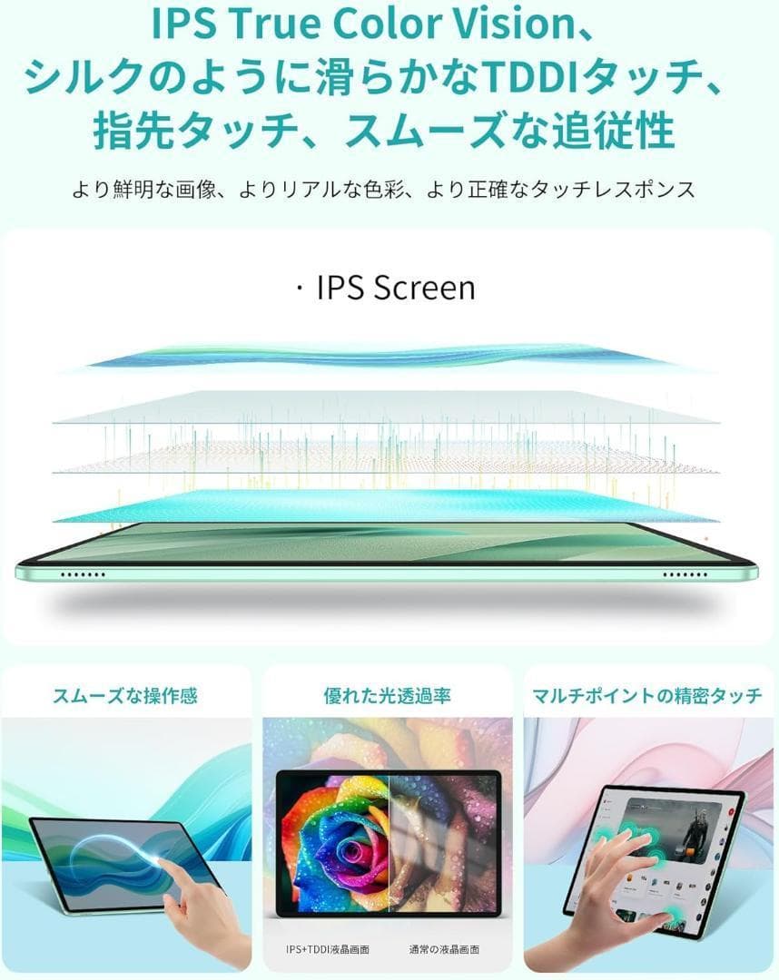 タブレット Android14 11インチ 12GB+128GB+1TB拡張