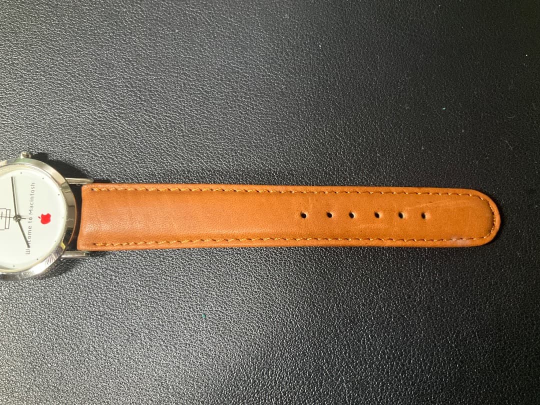 【非売品】Apple Macintosh レザーバンド時計