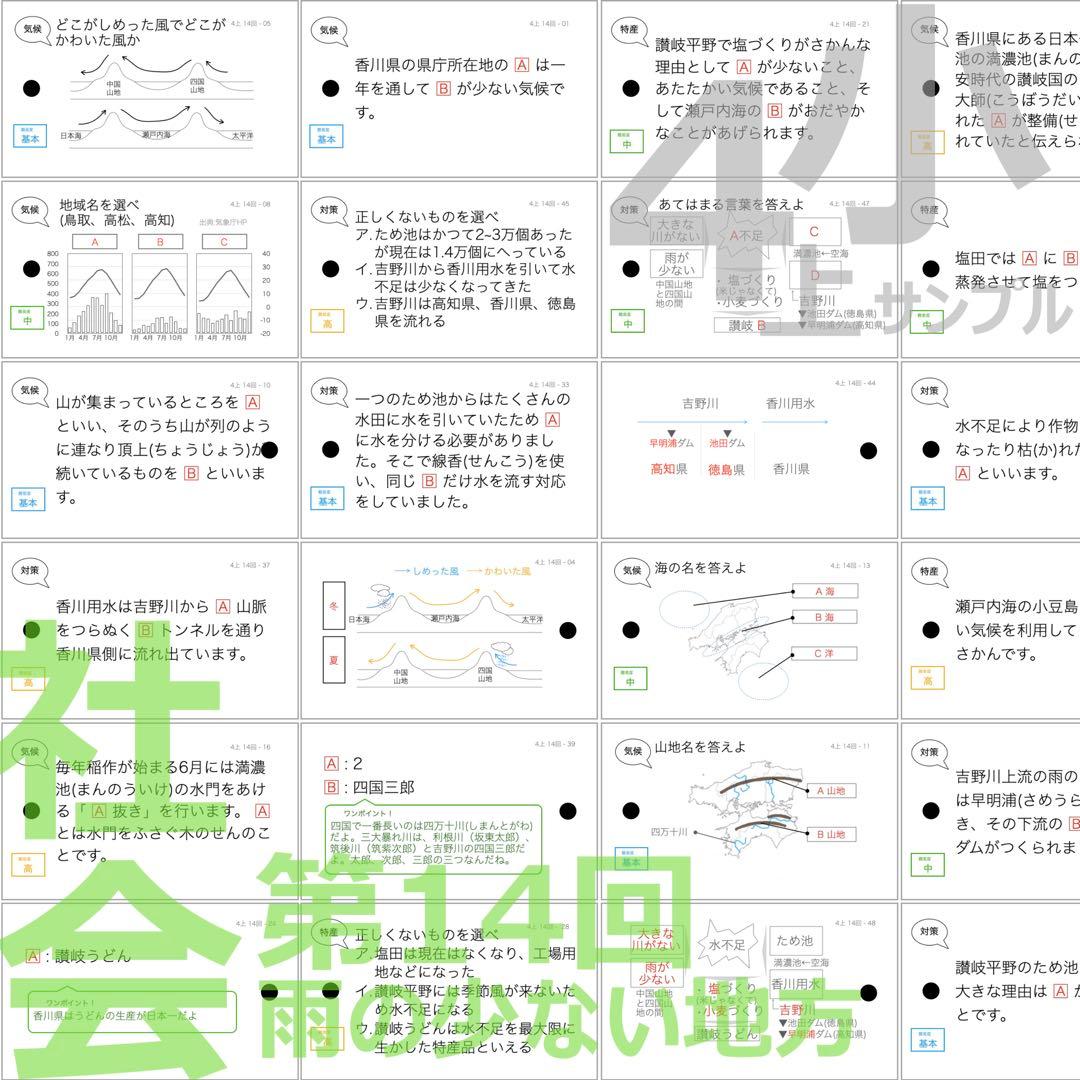 中学受験【4年上全セット 社会・理科 1-19回】組分けテスト対策 予習シリーズ