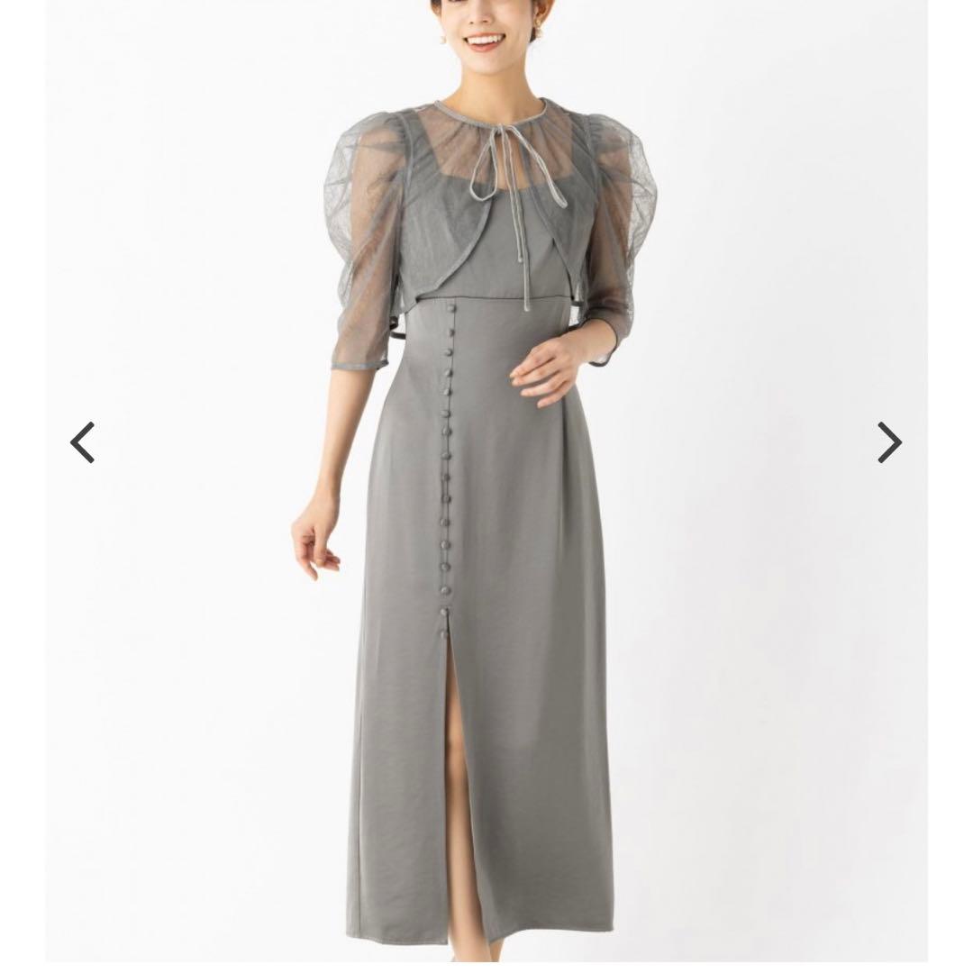 snidel スナイデル レースボレロレイヤードタイトスリットワンピース