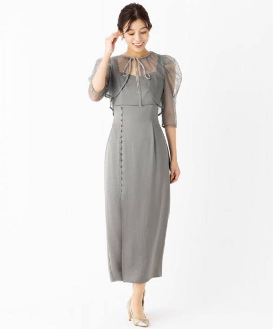 snidel スナイデル レースボレロレイヤードタイトスリットワンピース