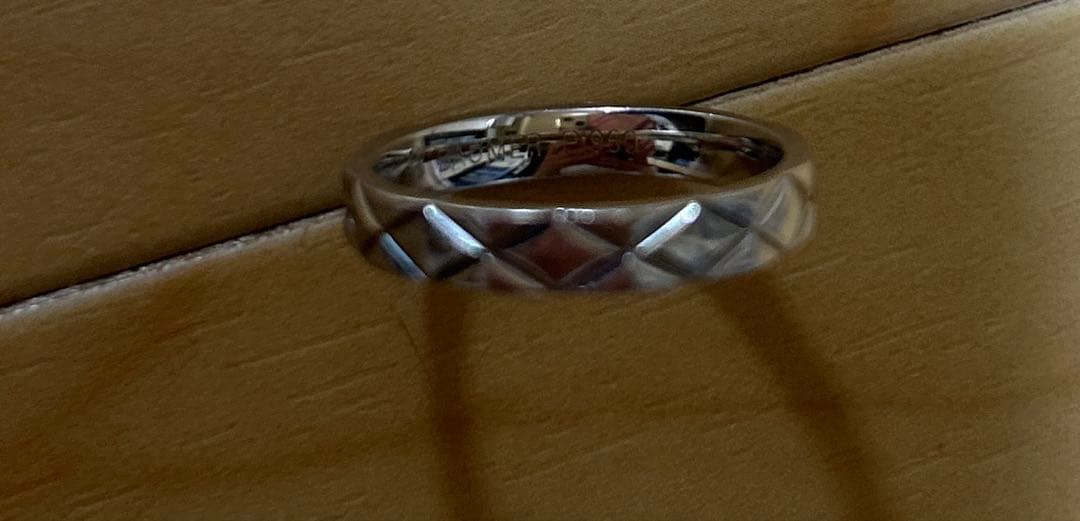 シャネル マトラッセ リング　プラチナ pt950 メンズ