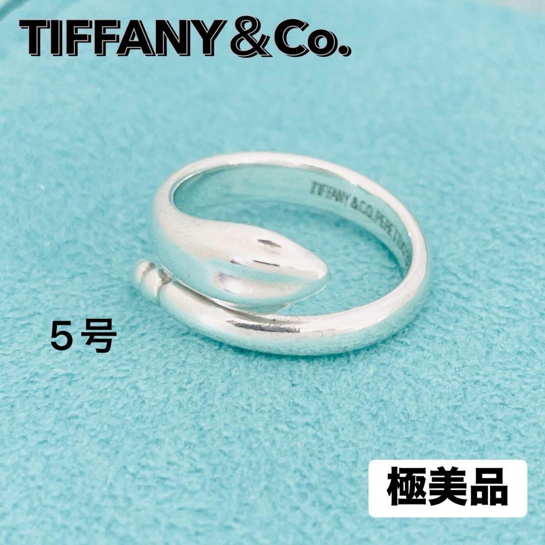 極美品★ティファニー リング スネーク シルバー925 指輪 約5号 蛇 ロゴ