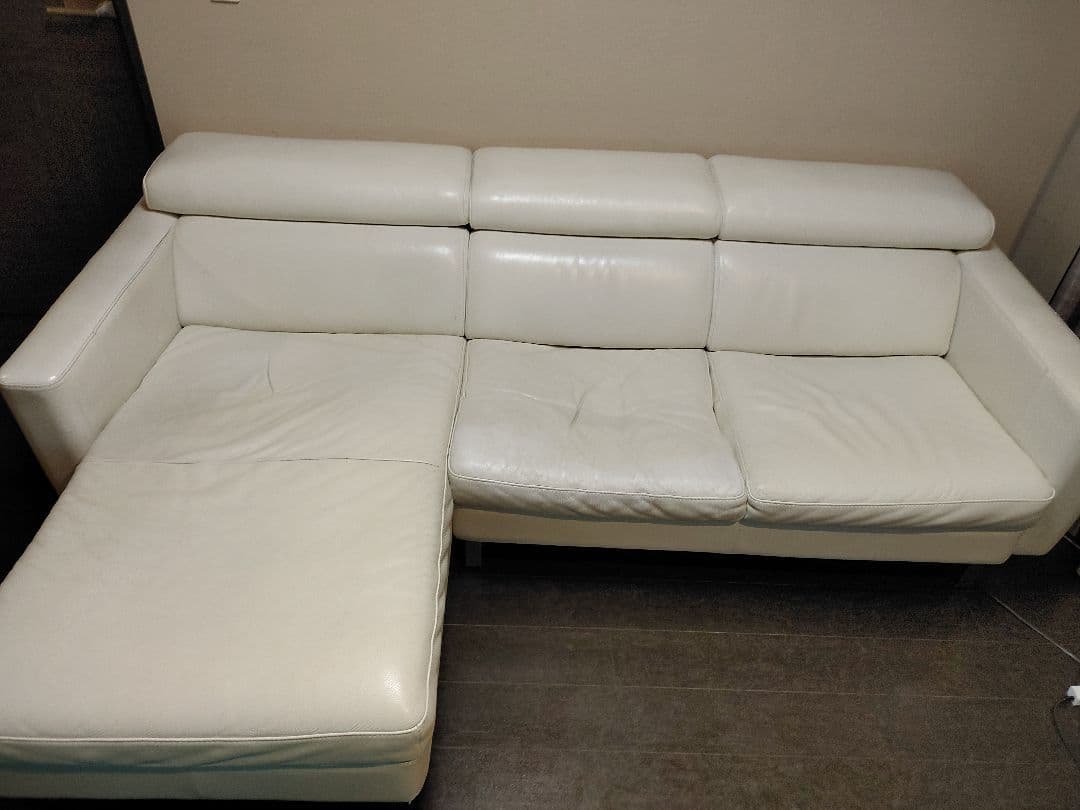 沢*庵様 【江東区引取り限定！】イタリア製sofitalia ホワイトレザー L