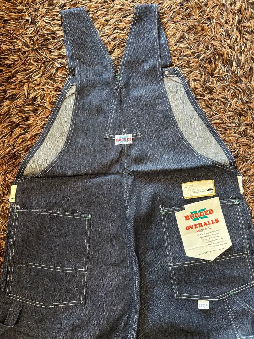 オーバーオール60s-70sデッドストック RUGGED K 42×32