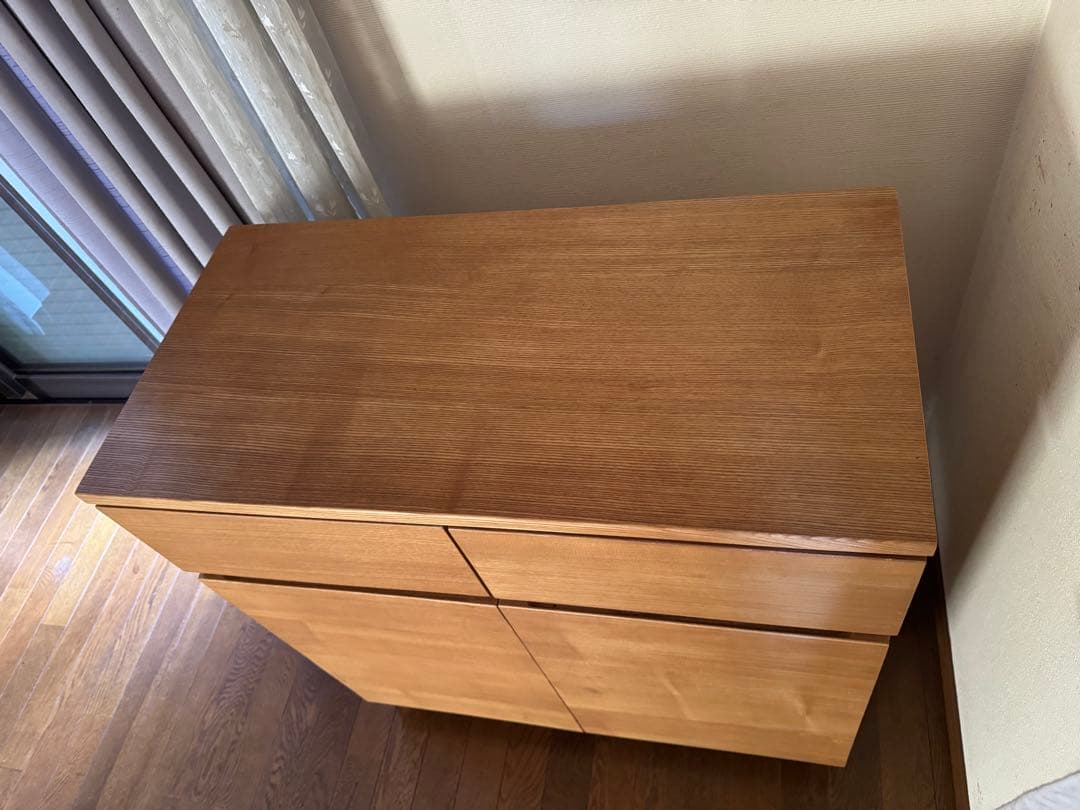 【Rain】無印良品　木製キャビネット幅80×奥行40×高さ83 オーク材