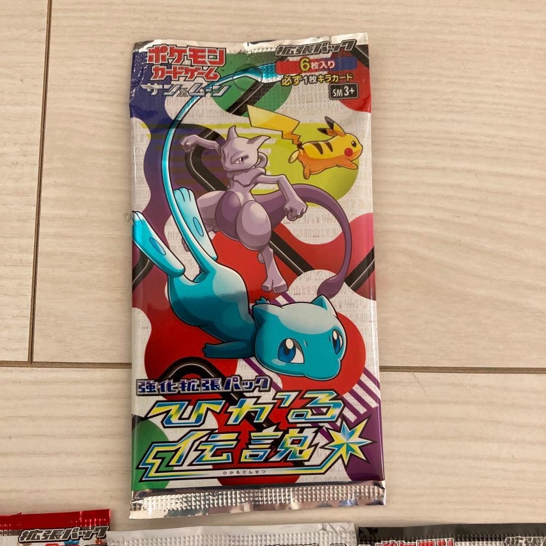 未開封パック　ポケモンカードゲーム ひかる伝説　他5パック　サン&ムーン