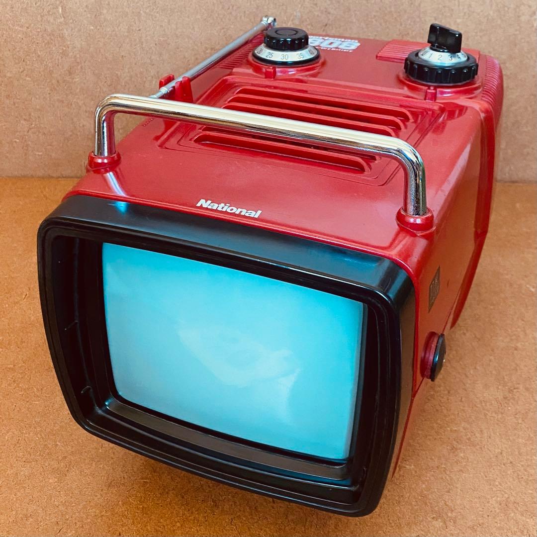 昭和レトロ National 白黒テレビ sportsman808 通電確認◎