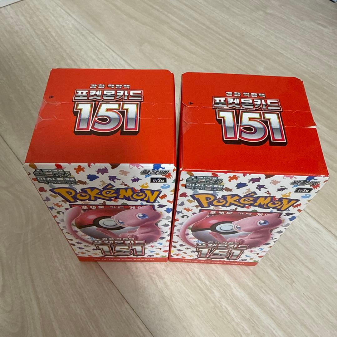 《韓国版•新品未開封》ポケモンカード151 2BOX ミュウ ポケカ