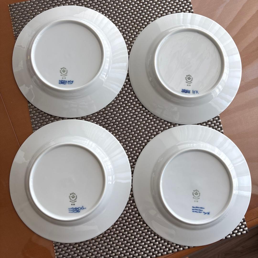 ロイヤルコペンハーゲン ブルーフラワー プレート ケーキ皿　4枚