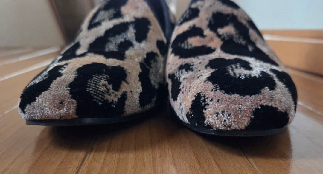 PIPPICHIC　25cm　サイズ38 レオパード スリッポン パンプス