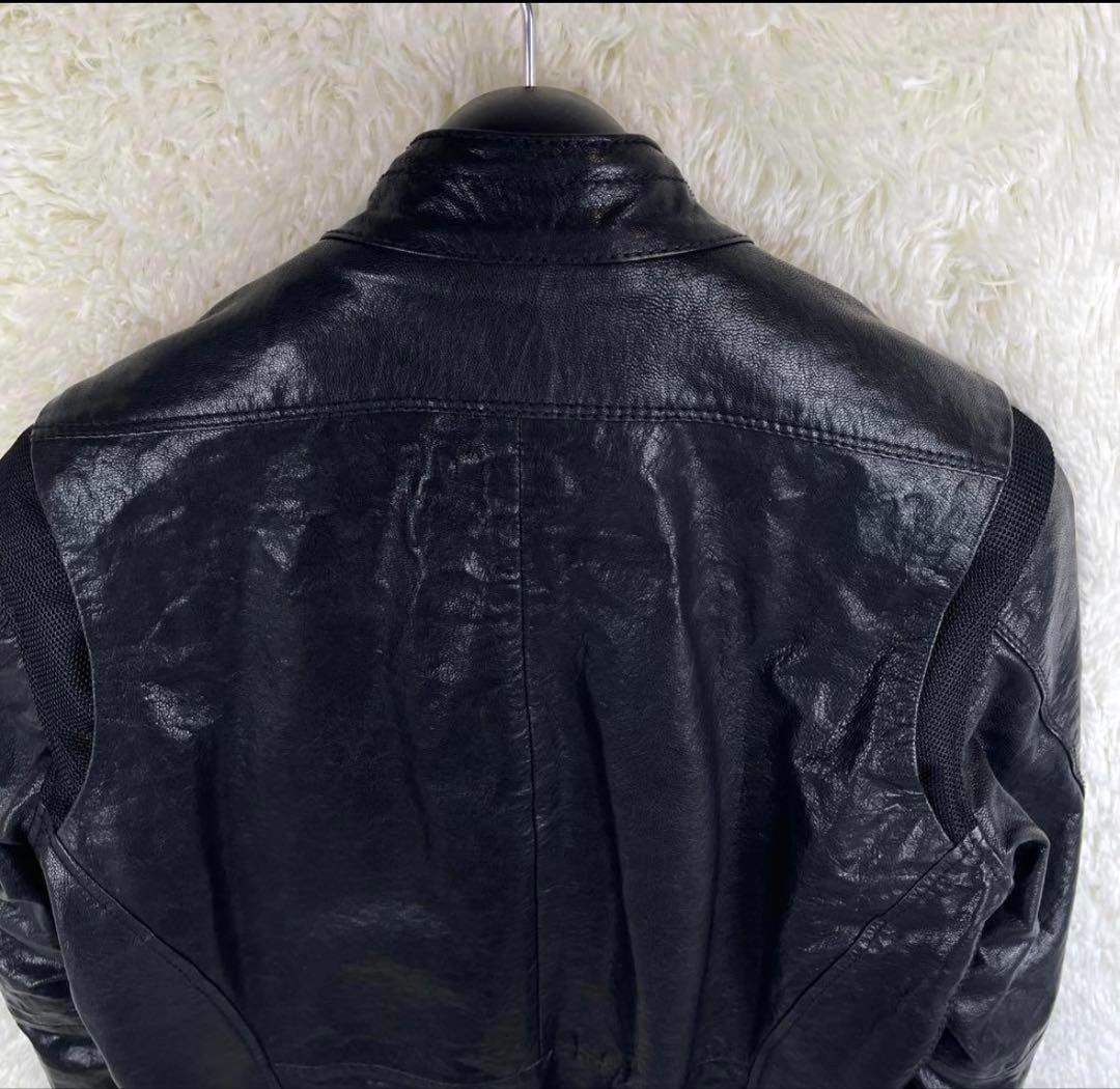 ひ*ん様 DIESEL山羊革ライダースジャケットレザーシングル