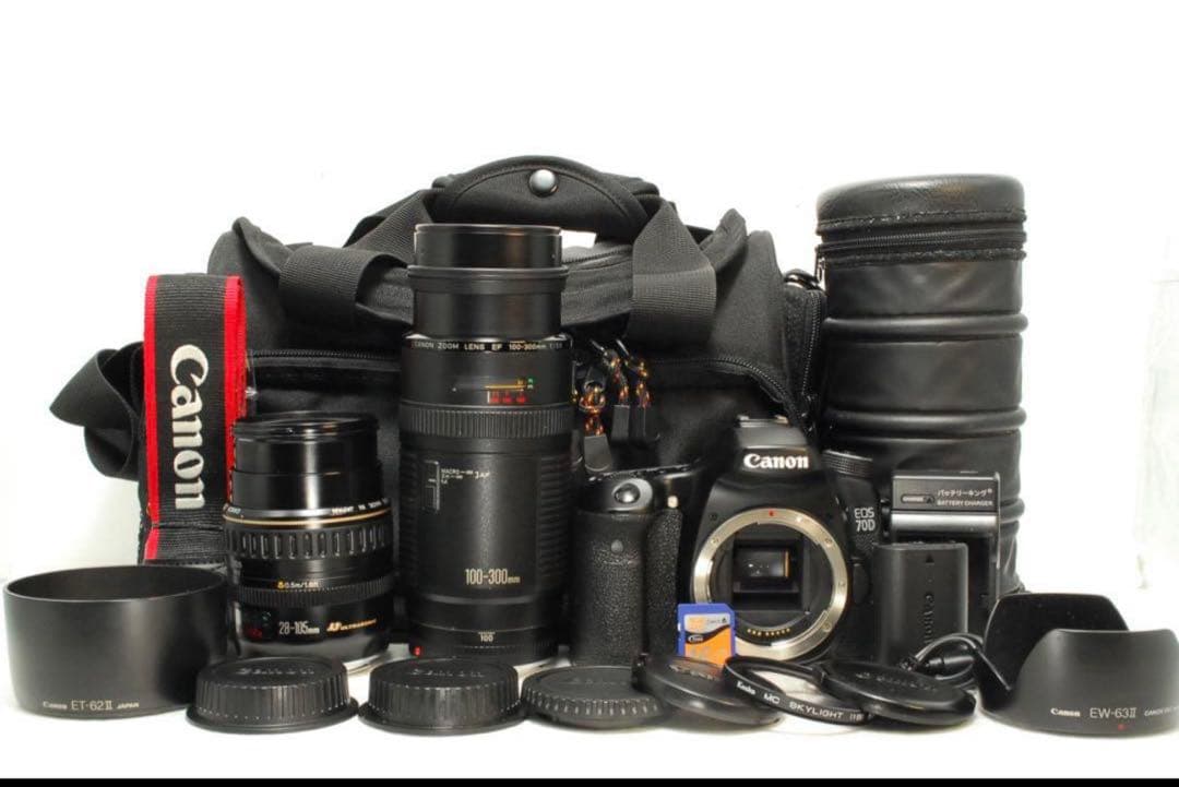 Canon EOS 70D 超望遠ダブルレンズ　スポーツ撮影　Wi-Fi搭載！