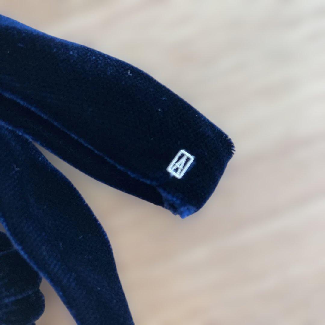 【ほぼ未使用】アレクサンドルドゥパリ　ベロアリボンポニー　ネイビー