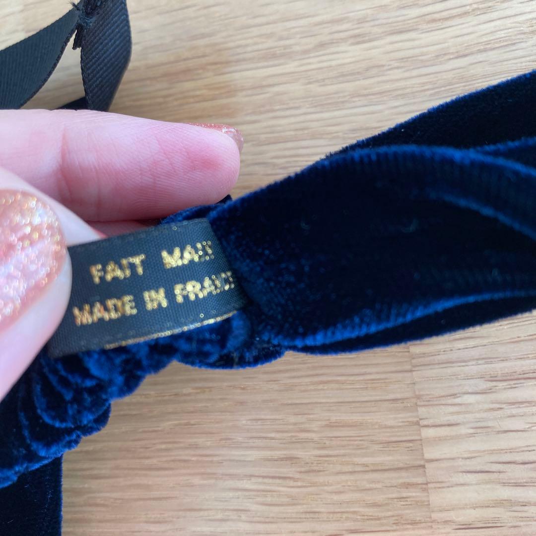 【ほぼ未使用】アレクサンドルドゥパリ　ベロアリボンポニー　ネイビー