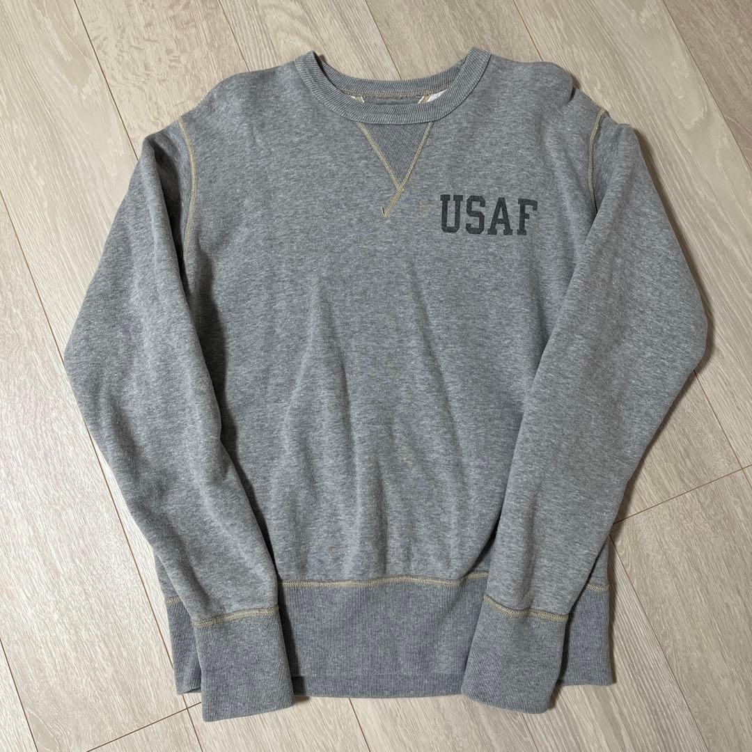 トイズマッコイ USAF スウェット 42 グレー　美品　両Ｖ