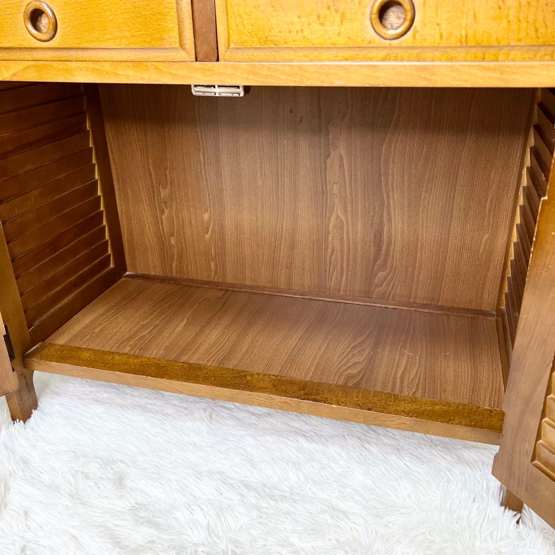karimoku カリモク家具 電話台 レトロ キャビネット 木製 ビンテージ