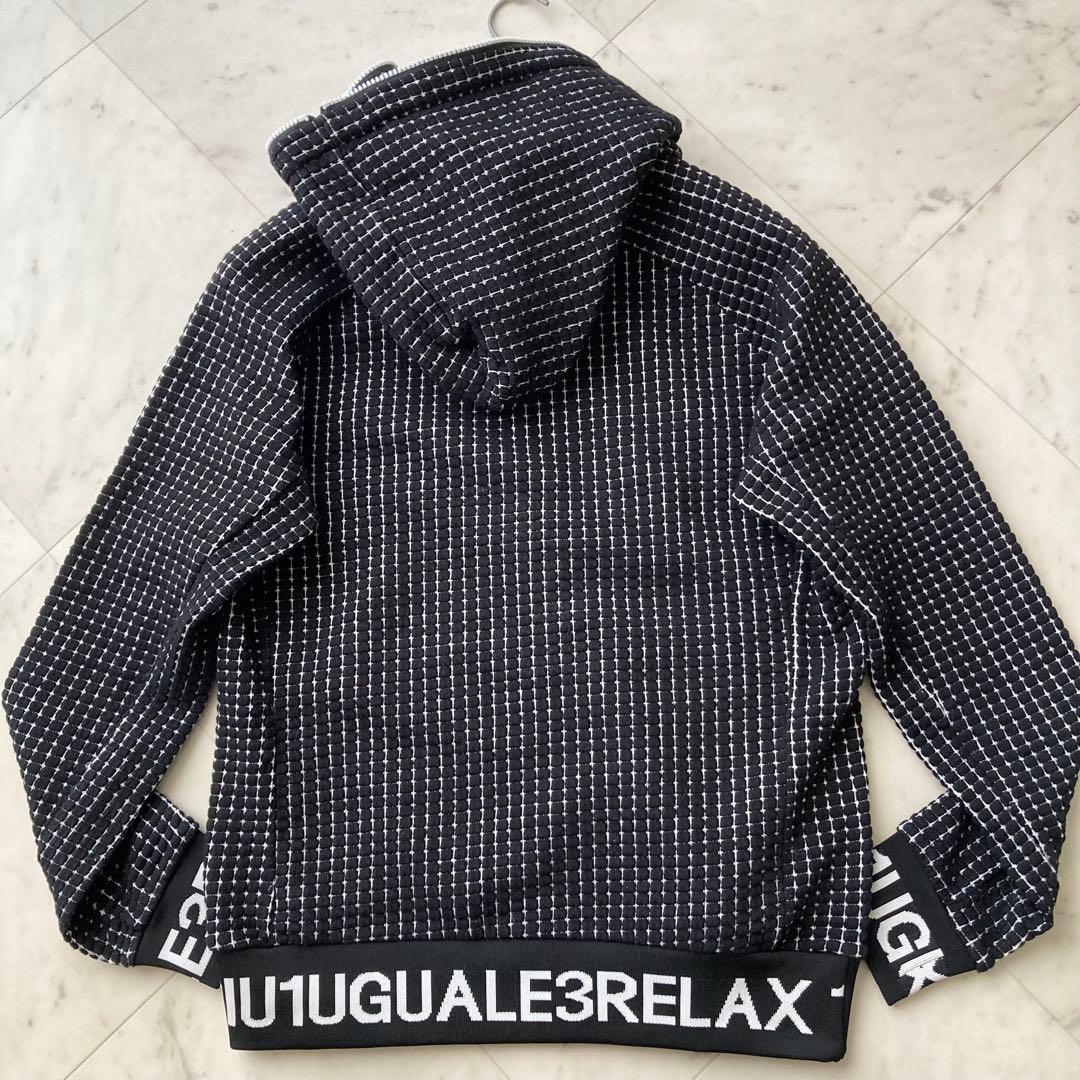 良品 1PIU1UGUALE3 ワッフル 凹凸 セットアップ XL ブラック