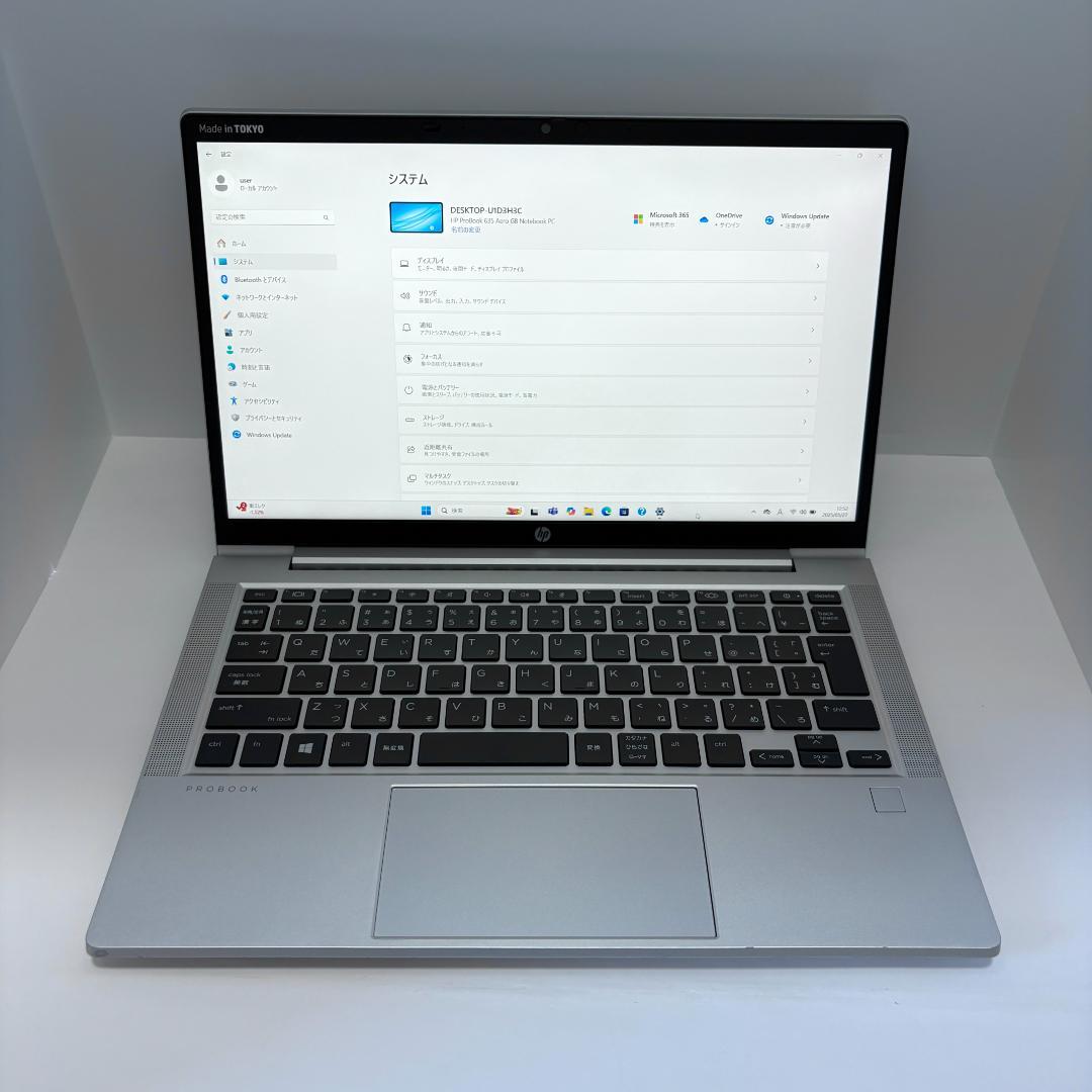 【良品】HP ProBook 635 Aero G8 BT97% サイクル数3回