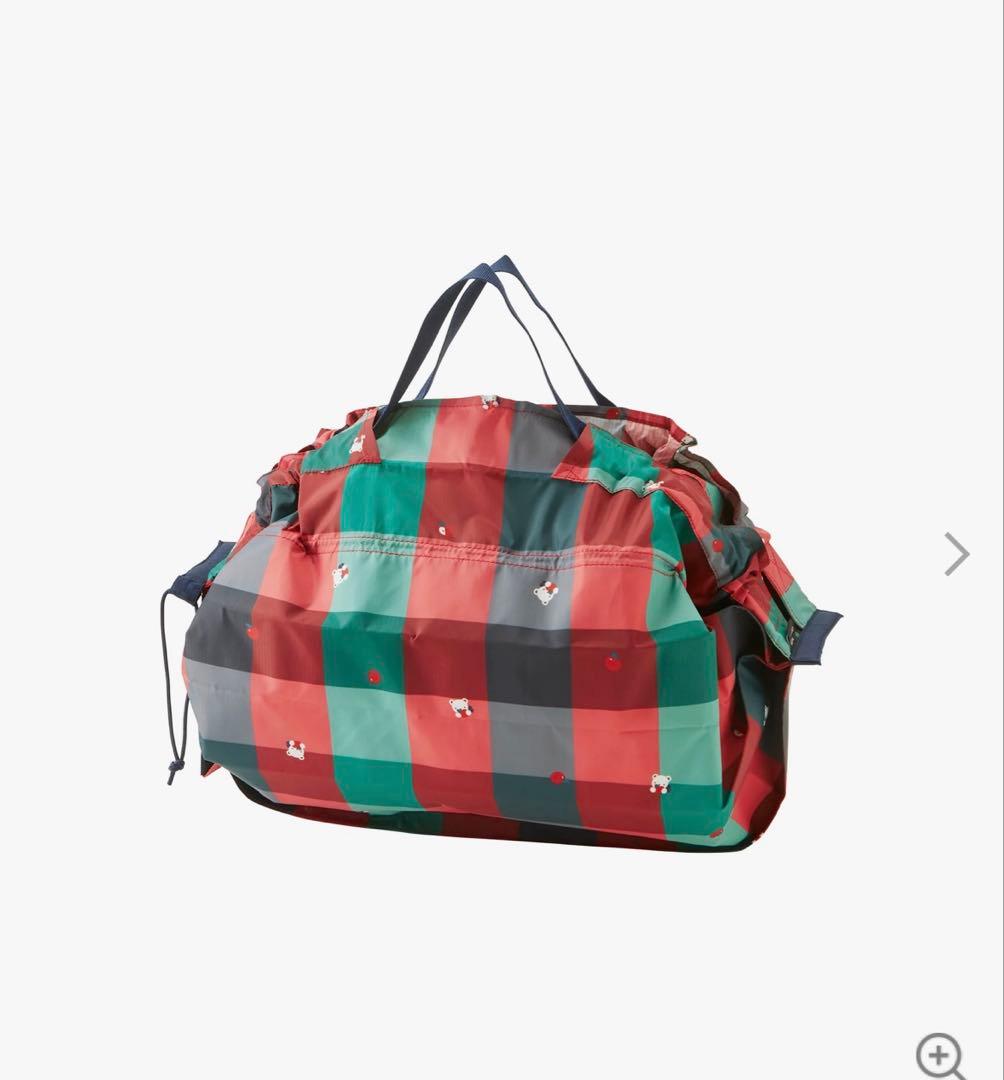 familiar ファミリア くま 赤系チェック シュパット 保冷バッグ エコ