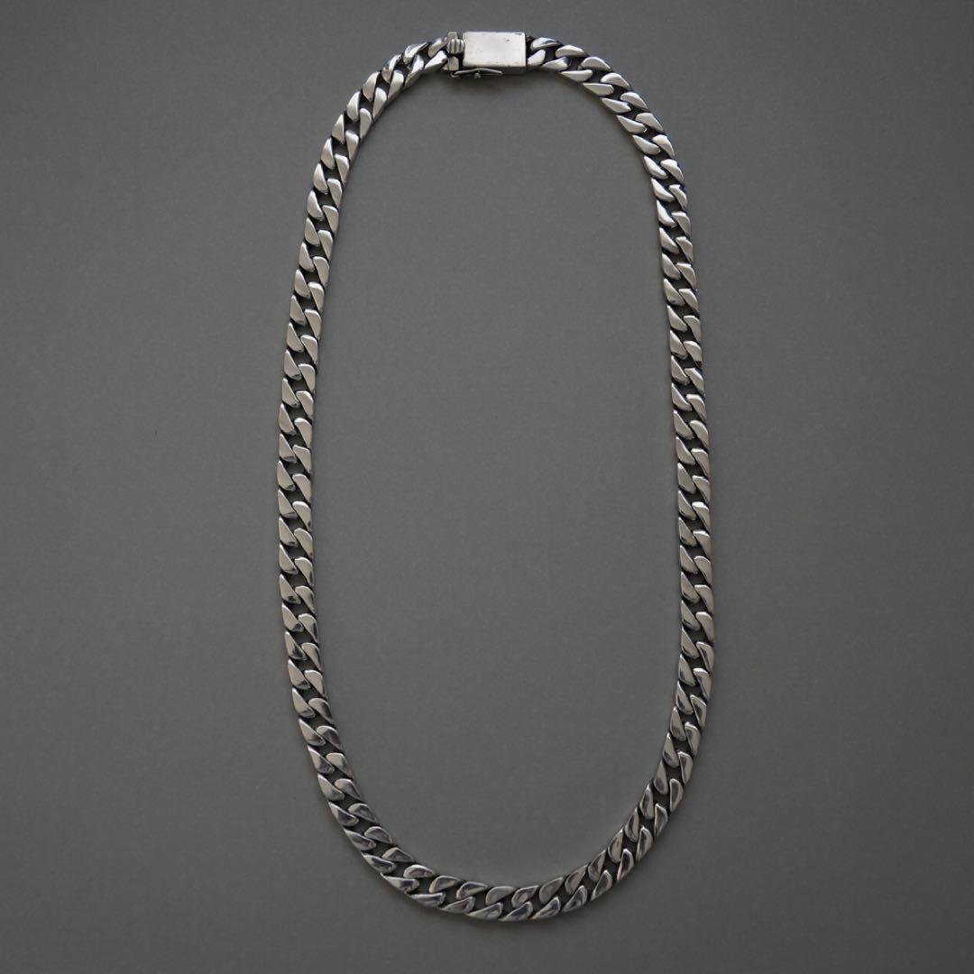 鑑定書付 50cm 重厚 シルバー 喜平チェーンネックレス シルバー925