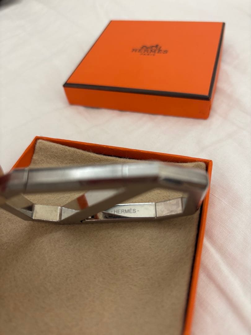 HERMES シルバー キーホルダー　カラビナ　デルタ