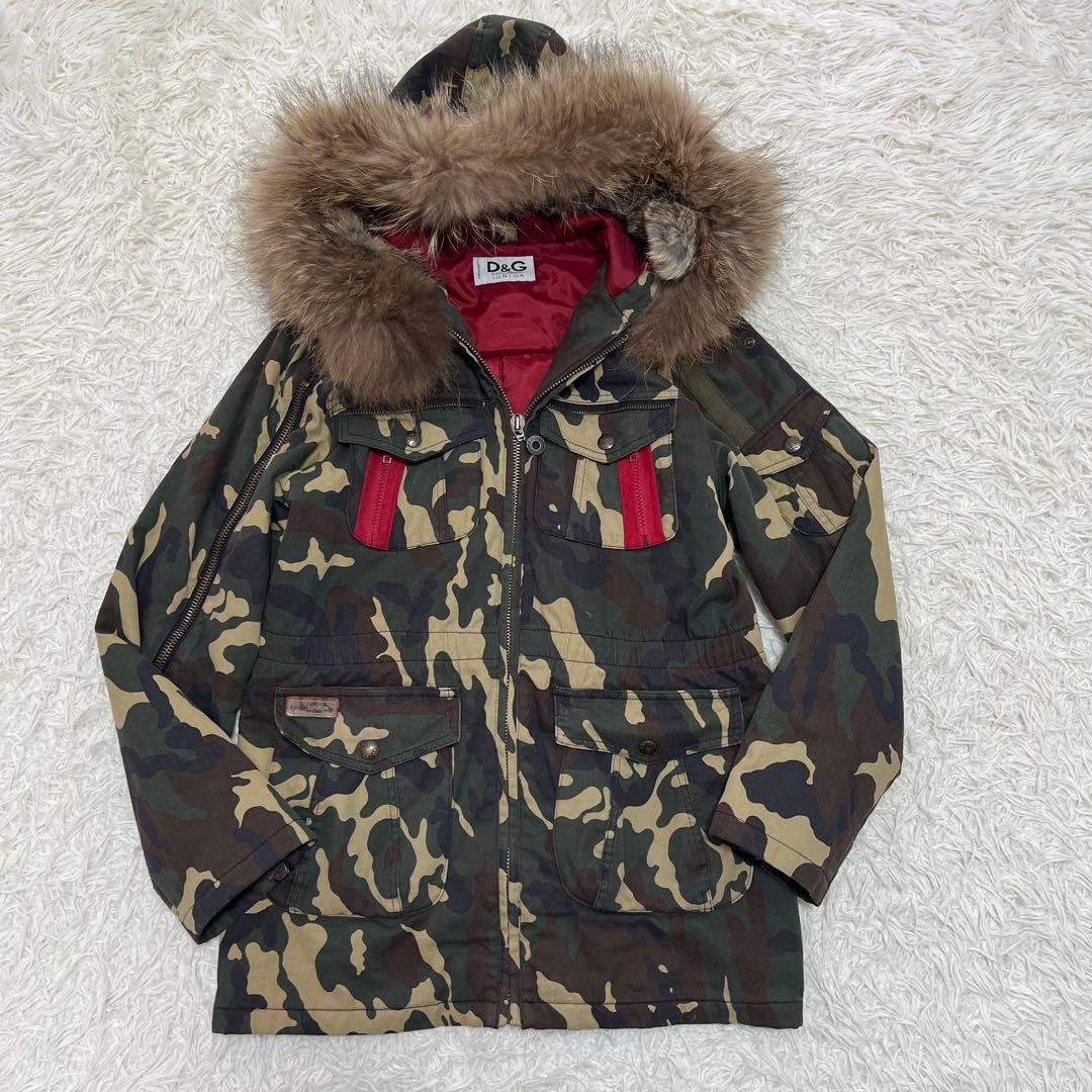 専用✨D&Gドルチェアンドガッバーナ迷彩カモフラ柄モッズコートXS相当イタリア製
