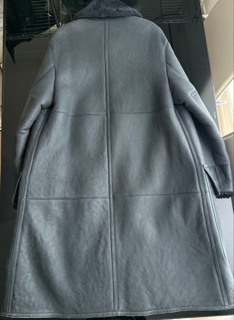 定価213万円 HERMES エルメス　表革　ロングムートンコート