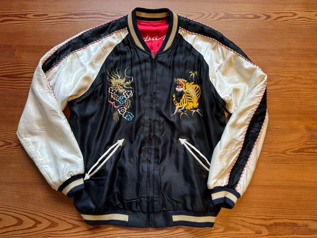 テーラー東洋 スカジャン ドラゴンヘッド&日本地図 サイズＬ（他社Ｍ相当）