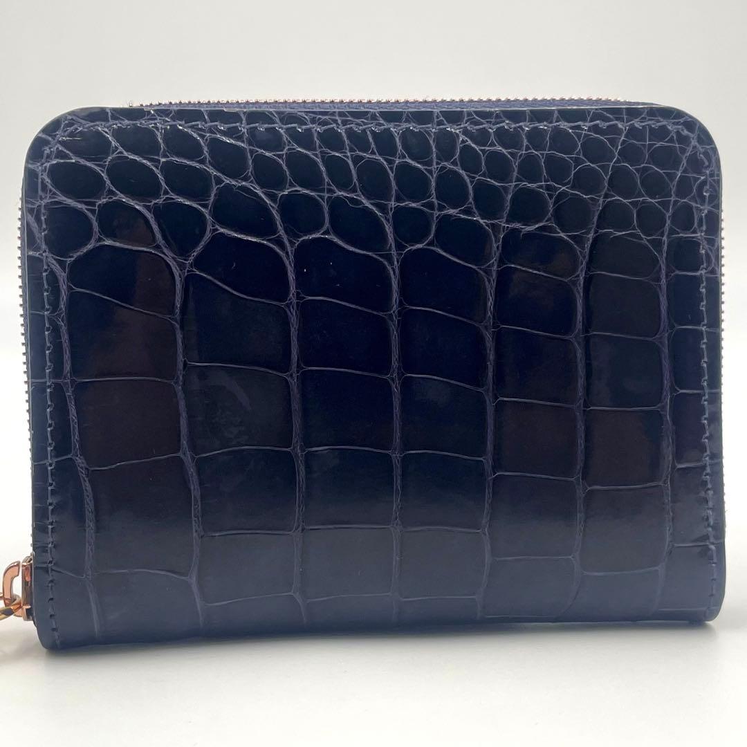 現行・最高級✨ルイヴィトン クロコダイル ジッピー パース LV ネイビー
