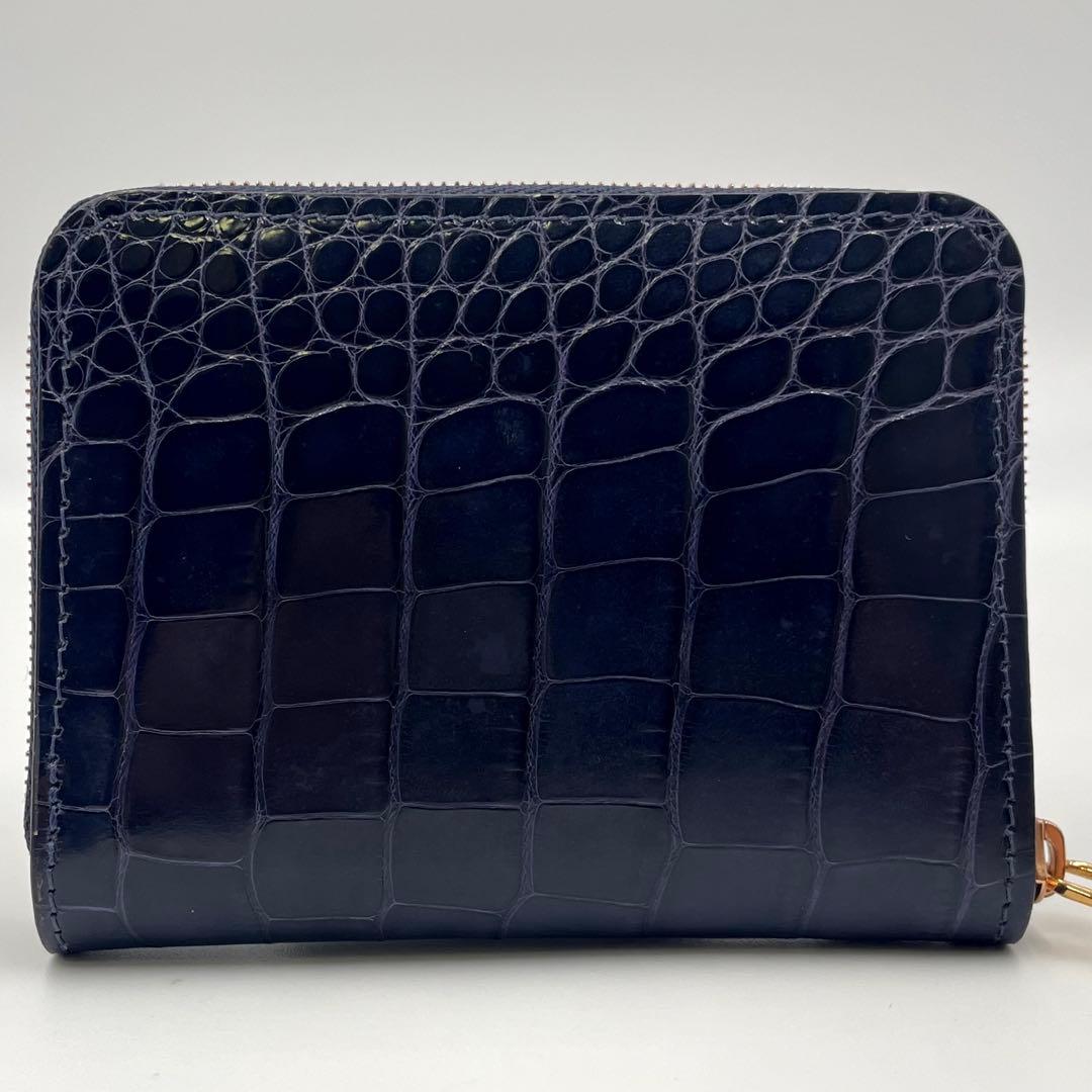 現行・最高級✨ルイヴィトン クロコダイル ジッピー パース LV ネイビー
