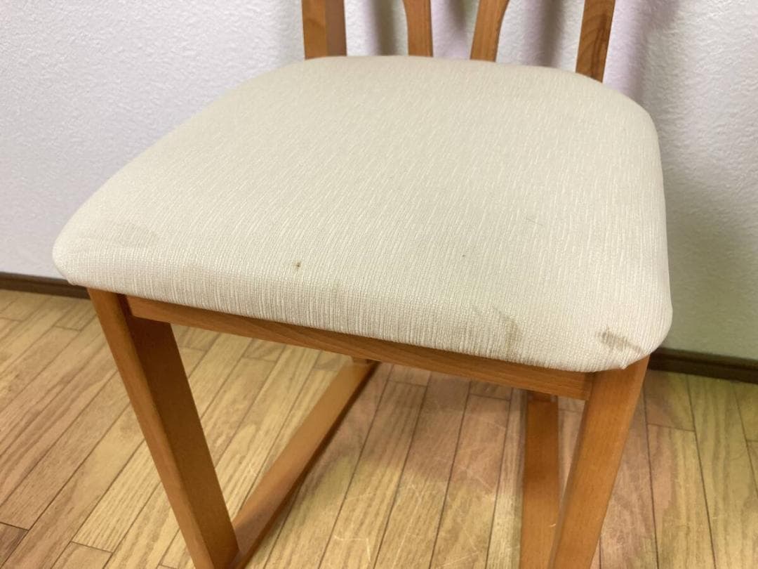 ニトリ レスティⅡ 3面鏡 三面鏡 ドレッサー 照明 イス付き ライトブラウン