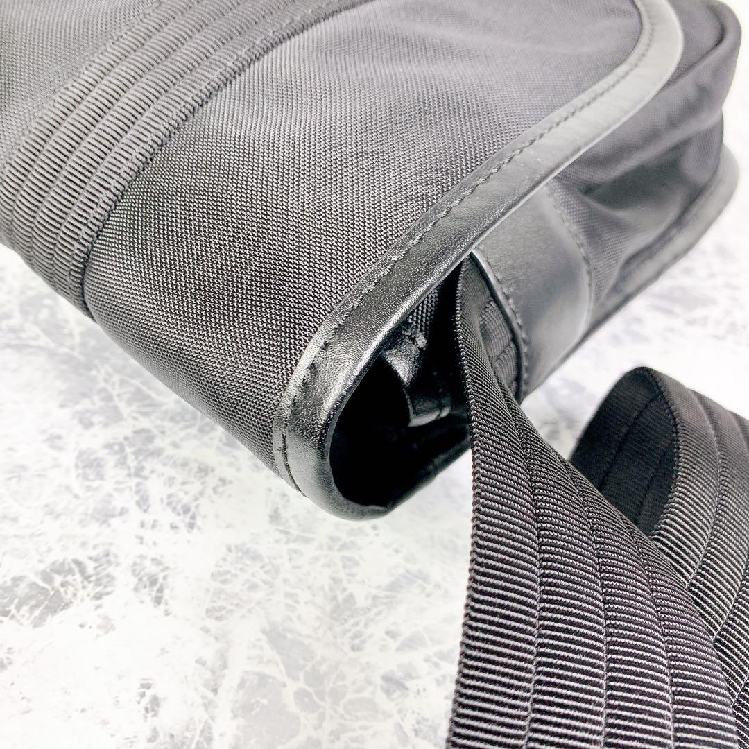 【美品✨】ポロ ラルフローレン メッセンジャーバッグ ショルダー レザー 黒