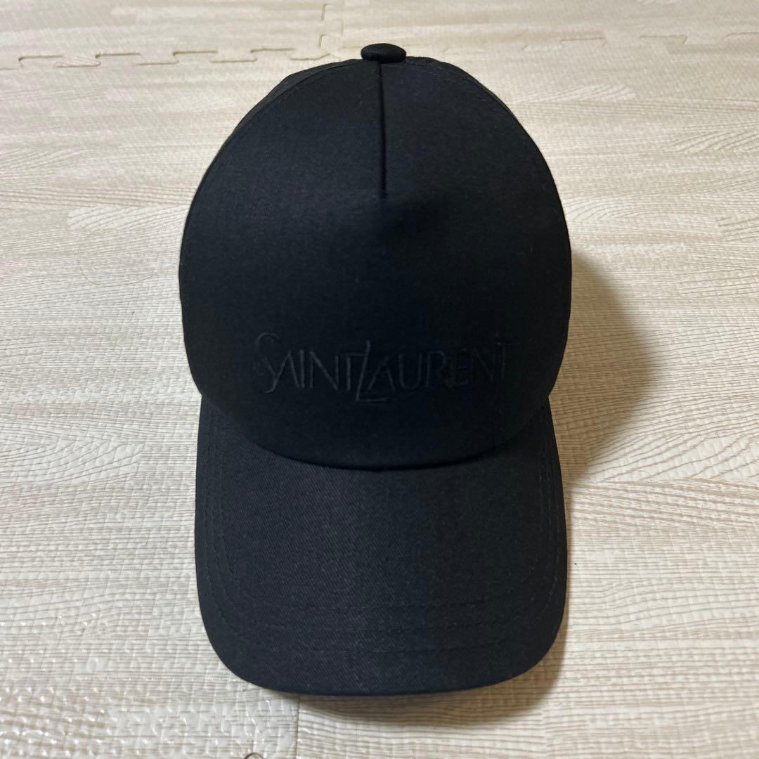 （試着のみ）サンローランパリ　ロゴキャップ　ブラック　57