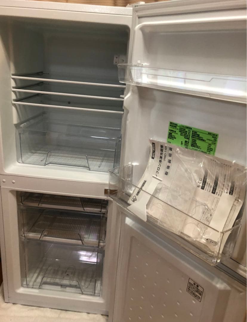 IRIS OHYAMA 142L 2ドア冷蔵庫　冷凍庫