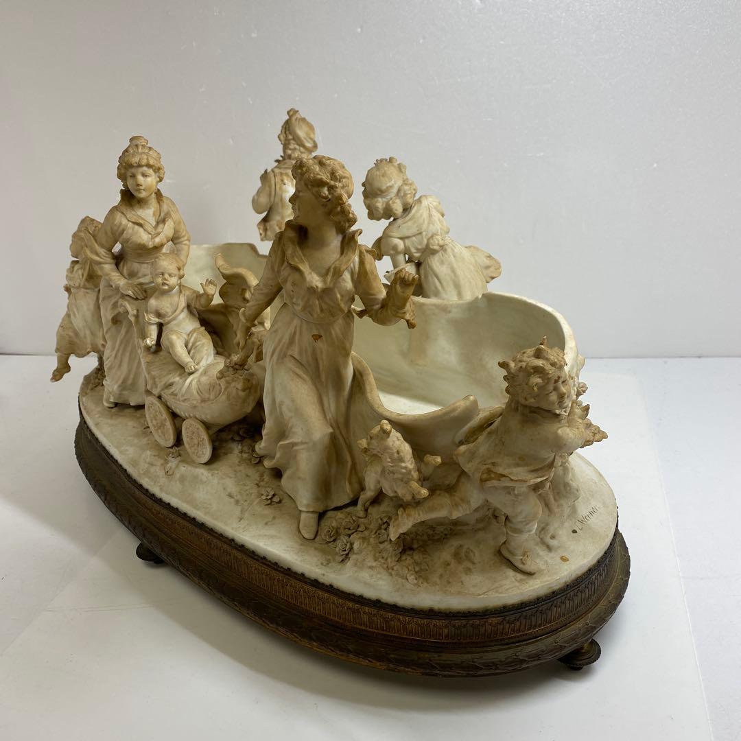 専用　C.Werner在銘　特大磁器人形　金具台付　タカト　東さ7-1012④