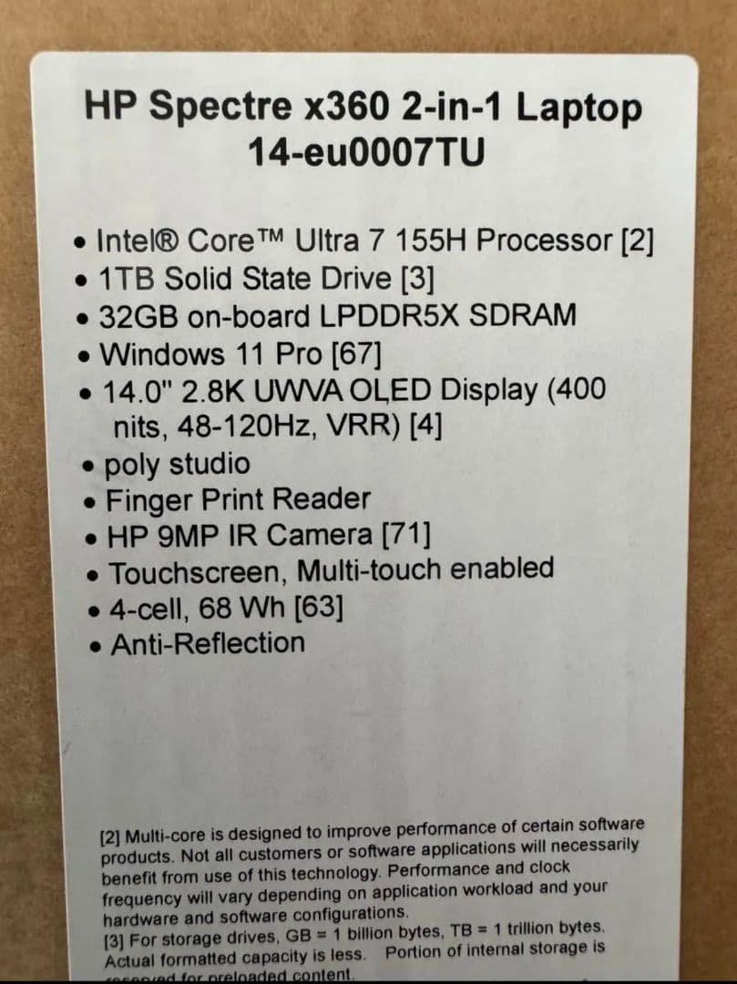 HP Spectre x360 14eu0007TU マルチハブ SD1TB付