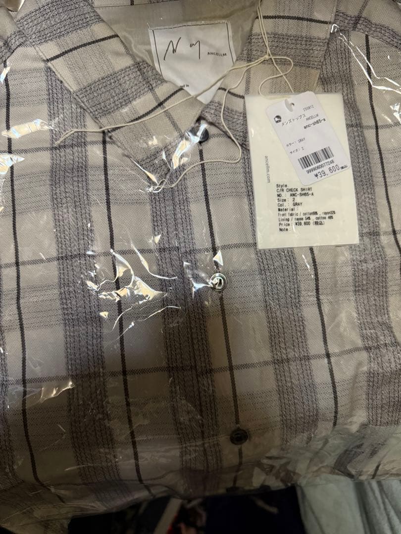 ハ*ィ様 ancellm C/R CHECK SHIRT サイズ2