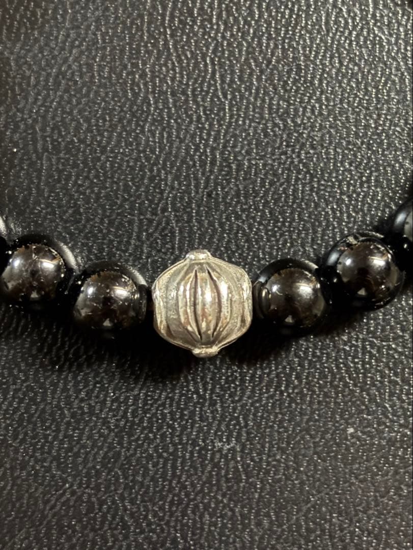 クロムハーツ ビーズブレスレット 6mm ブラック