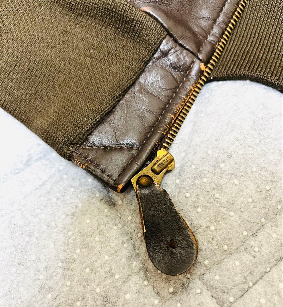 80s AVIREXA-2 レザージャケット USA製 Lサイズ茶