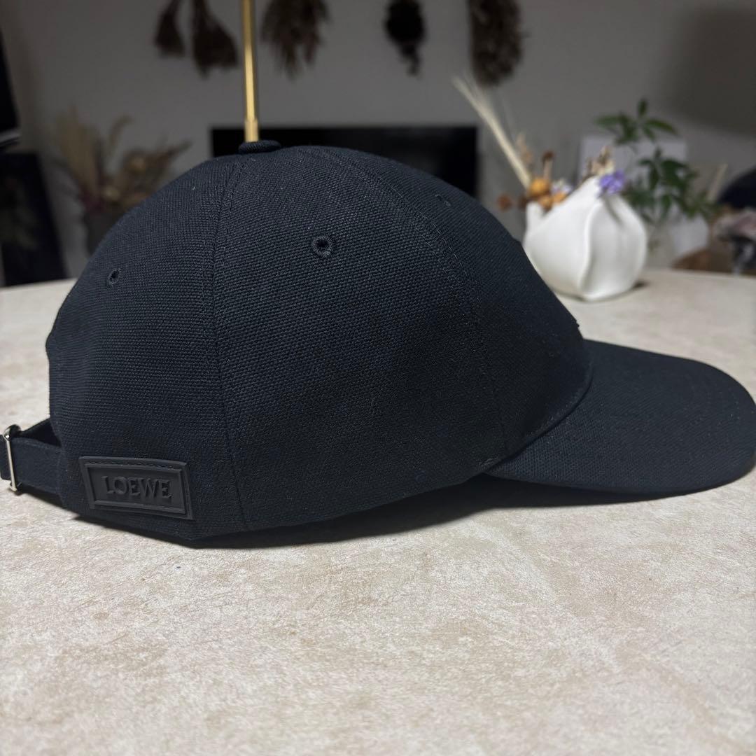 【定価62,700円】LOEWE ロエベ パッチ キャップ キャンバス 黒 M