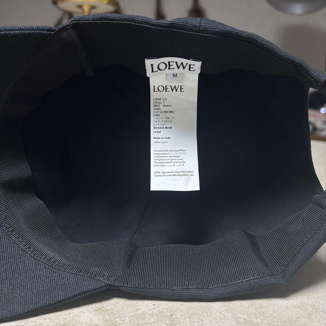【定価62,700円】LOEWE ロエベ パッチ キャップ キャンバス 黒 M