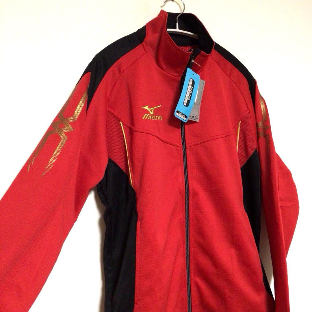 新品未使用 定価15200円 ミズノ セットアップジャージ 赤 S メンズ