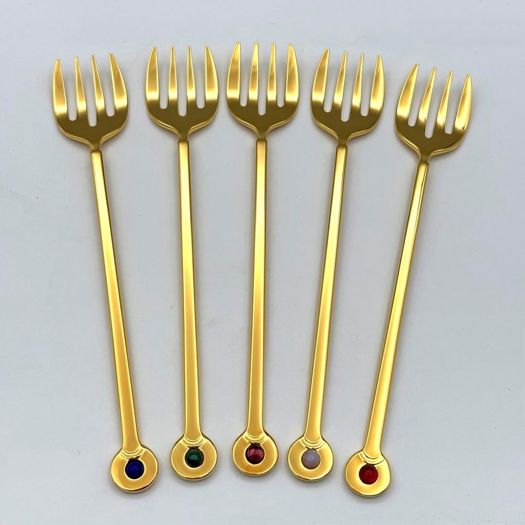 MIKIMOTO ミキモト 半貴石カトラリー スプーン フォーク 10本セット